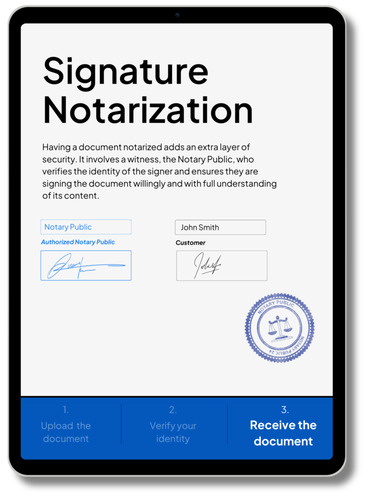Notarización de firmas